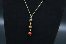Load image into Gallery viewer, Tiger&#39;s Eye Dangling Drop Necklace