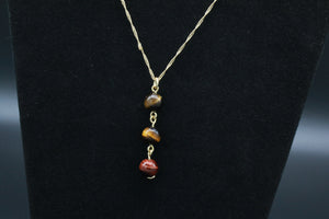 Tiger's Eye Dangling Drop Necklace